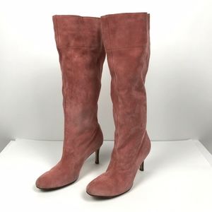 Antonio Melani Pink Suede Knee High Tall Boots